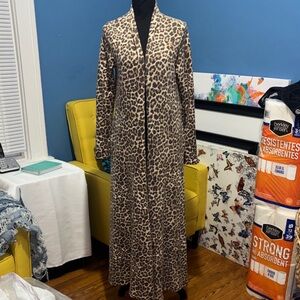 Leopard Print Long cardigan  size xlarge